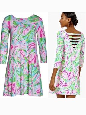 Lilly Pulitzer Ophelia Swing Dress Croc My World Medium